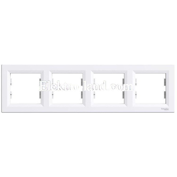 Рамка Schneider Electric Asfora 4-постовая горизонтальная белая
